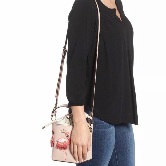 Kate spade bucket pippa flamingo by the pool bag - Picture 2 of 5